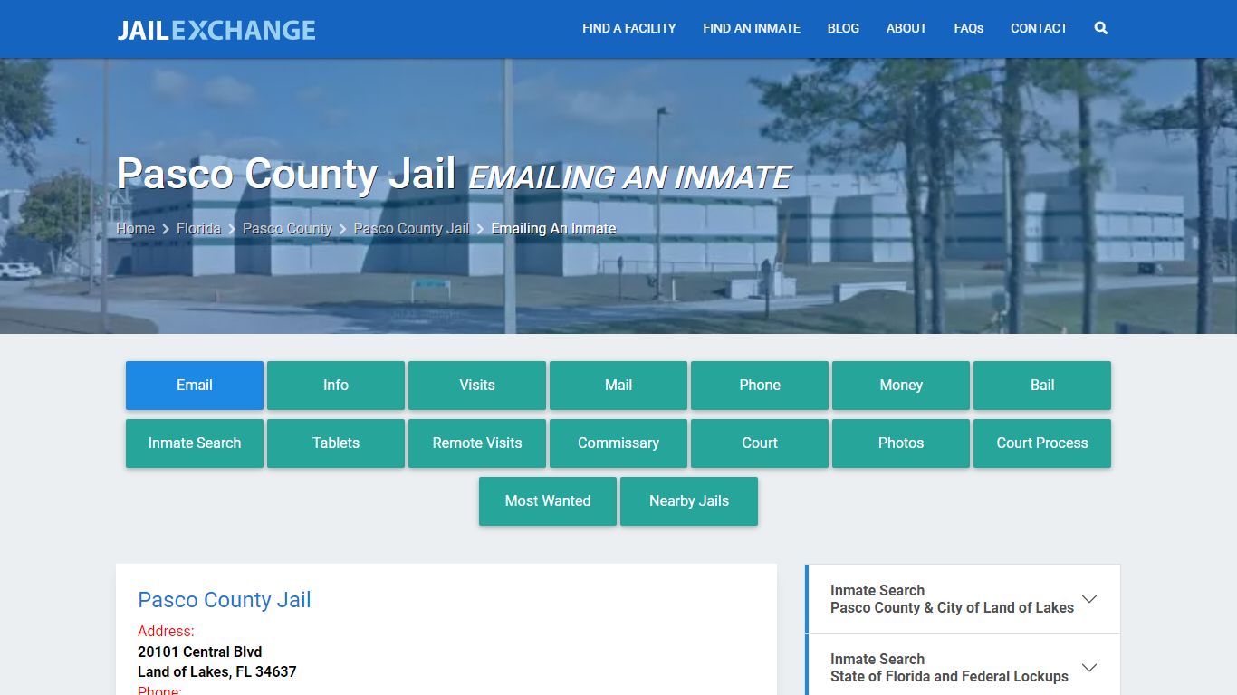 Inmate Text, Email - Pasco County Jail, FL - Jail Exchange